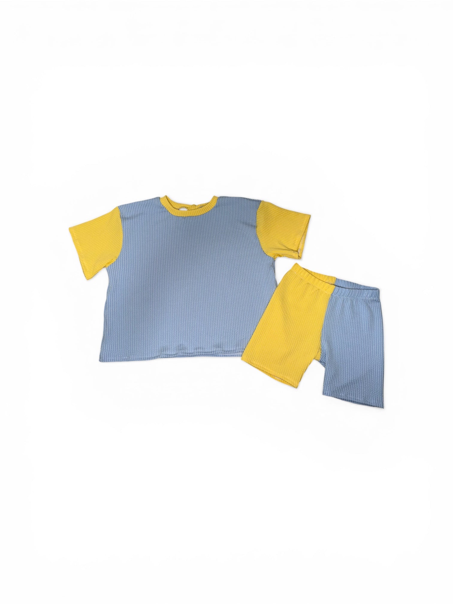 6 powder blue/yellow set