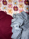 2t dressy peplum/yoga flares(burgundy)